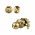 Trans Atlantic Co. Hvy Dty Residential Knobset Grade 3 Entry function w/ deadbolt combination in Polished Brass Finish DL-ECB53S234DB251-US3